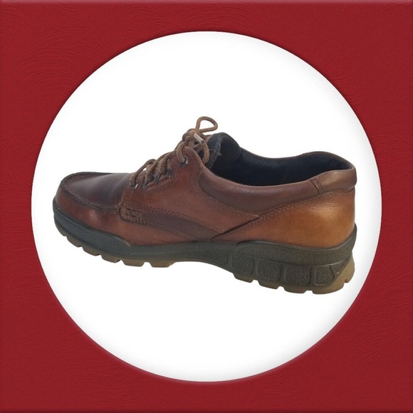 ECCO Track Gore-Tex Brown Leather Lace Up Sneaker Shoes Mens Euro 45‎ US 12 - Picture 7 of 16